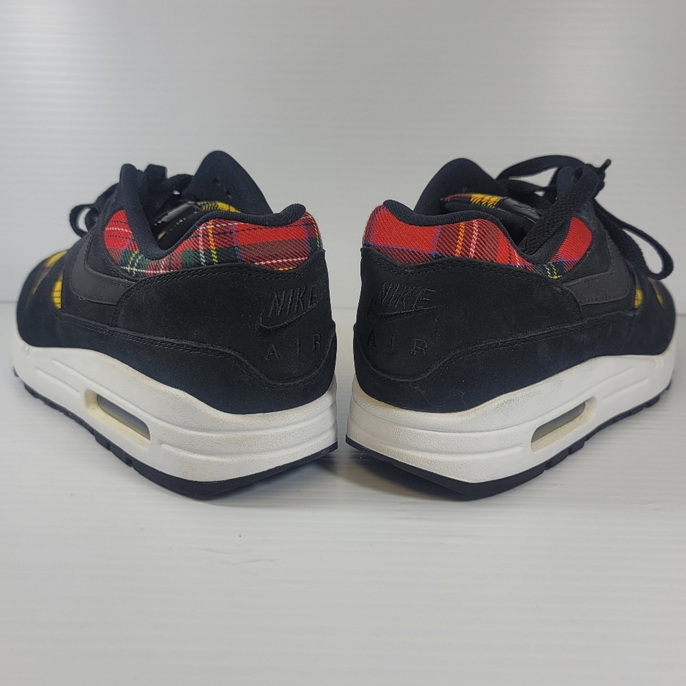 Nike Air Max 1 SE Tartan Women's Sneakers Size 8 Black Plaid Shoes Rare Used - Picture 8 of 11